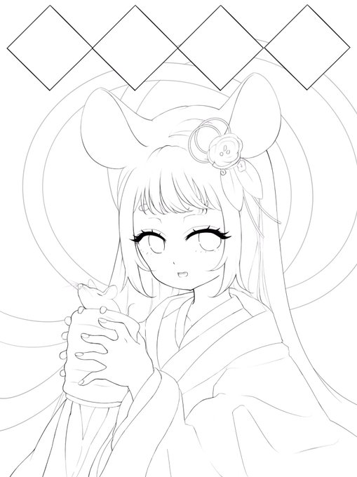 線画できたあ 