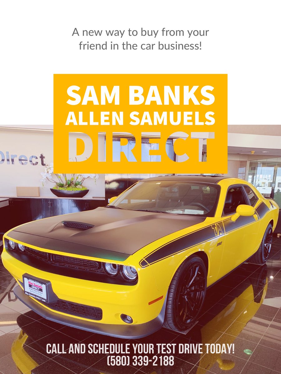 SamsAutoMarket's tweet photo. 200+ of the Highest Quality Pre-Owned Cars, Trucks, and SUVs! Ready to go for a ride in your new car! #newcar #dodge #allensamuelsdirect https://t.co/c6zb9cvpyK