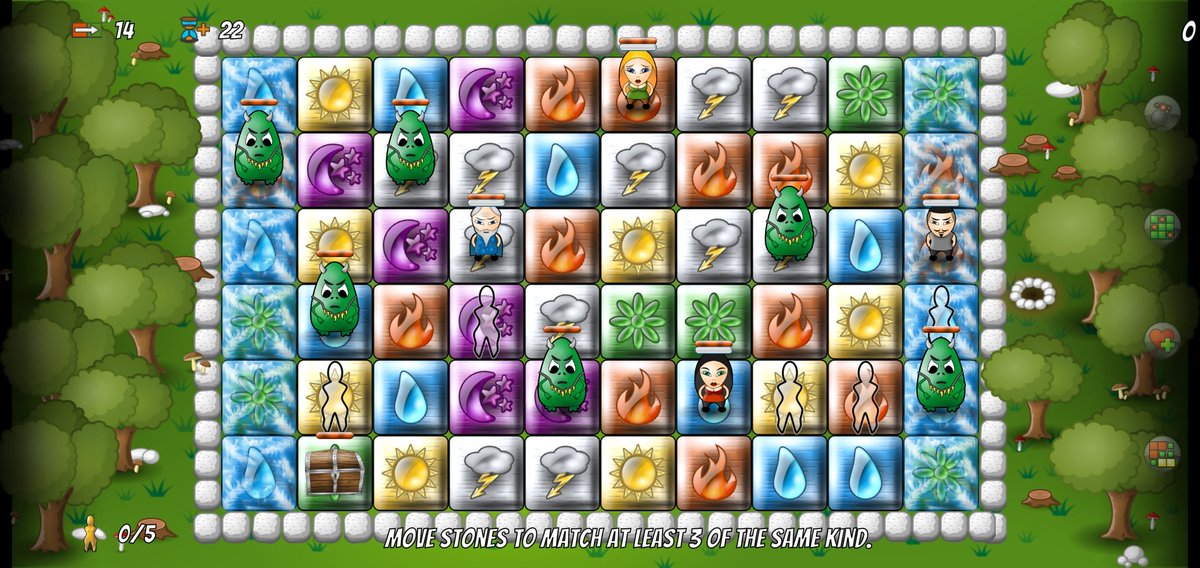 MagicVariable's tweet image. Game mechanics of Golden Statue levels was improved a bit. Now, you can see where the statues are placed. You can reveal a statue by destroying a stone under it and then your hero can pick it.
play.google.com/store/apps/det…
#puzzle #androidgame #indiegame #tutorial #screenshotsaturday