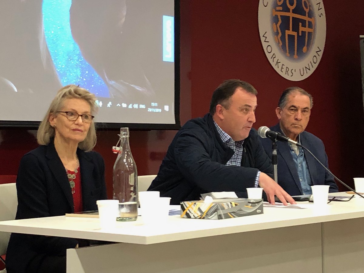 RhonaMcCord's tweet photo. V imp session just starting now ⁦#PalestinianChildren A Call for Action with Willie Mooney vice Pres of ⁦@CWU⁩ Journalists Victoria Brittain &amp; Gideon Levy #TUFP2019 ⁦@ipsc48⁩ ⁦@G_Solidarity⁩ ⁦@irishcongress⁩ ⁦@UniteunionROI⁩ https://t.co/QvOQeqj1nx