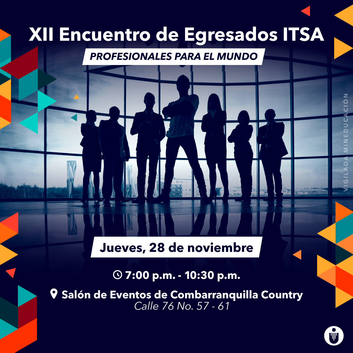 UniBarranquilla's tweet photo. #EgresadoITSA| Internacionaliza tu perfil de la mano de expertos y aprovecha para encontrarte con todo ‘el mundo’ y tu #FamiliaITSA.
¡Con la participación especial de egresados emprendedores, concursos, premios y muchas sorpresas más!
#FelizSabado https://t.co/XSCHzDOrfK