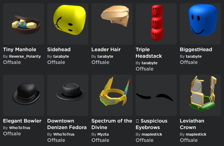 Bloxy News on X: #Roblox is starting to crack down on UGC items that are  similar to Roblox-made items that already exist by taking them off sale. 👀   / X