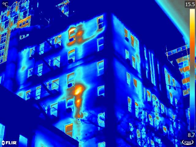 BuildingTechIR's tweet image. Infrared inspections of building with steam heat. How can building reduce fuel consumption heat loss at the exterior walls. Buildingtechir.com 8884SCANIR
