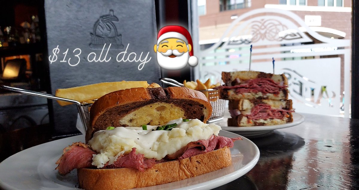 We have 2 sandwiches on special today, a traditional pastrami sandwich, &amp; a Thanksgiving pastrami sandwich w/ mashed potatoes &amp; gravy! Both come w/ a side &amp; both are $13 all day long while supplies last!
