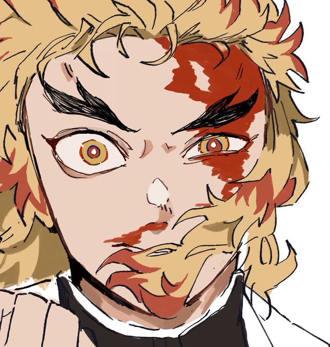 さちさんがTwitterに投稿した煉獄杏寿郎(鬼滅の刃)のイラスト。