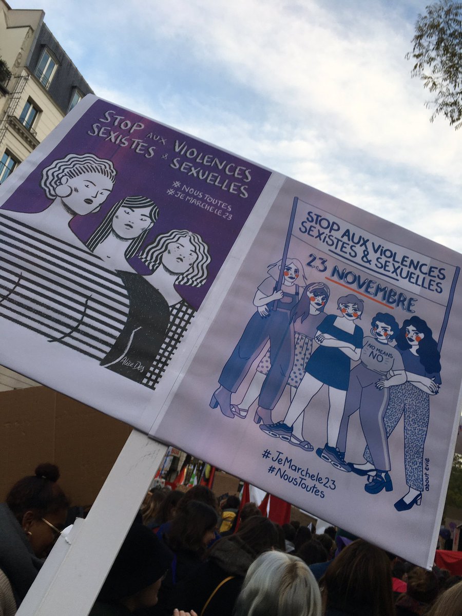 C’est beau cette marche #NousToutes ! Ça redonne l’espoir qu’enfin les #ViolencesFaitesAuxFemmes soient reconnues à leur juste mesure et, un jour peut-être, éradiquées ! #JeMarcheLe23