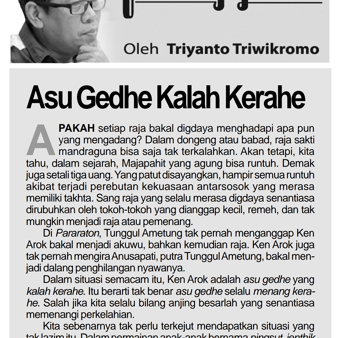 Baca di Suara Merdeka ya...