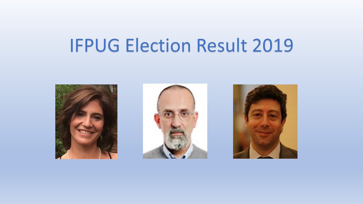 IFPUG's tweet photo. The IFPUG Board of Directors Election 2019 was recently completed. The three candidates elected are Dácil Castelo, Filippo De Carli, and Luigi Buglione.
Read more: https://t.co/S2qDXrkFHE https://t.co/yFKmgSM6Yx