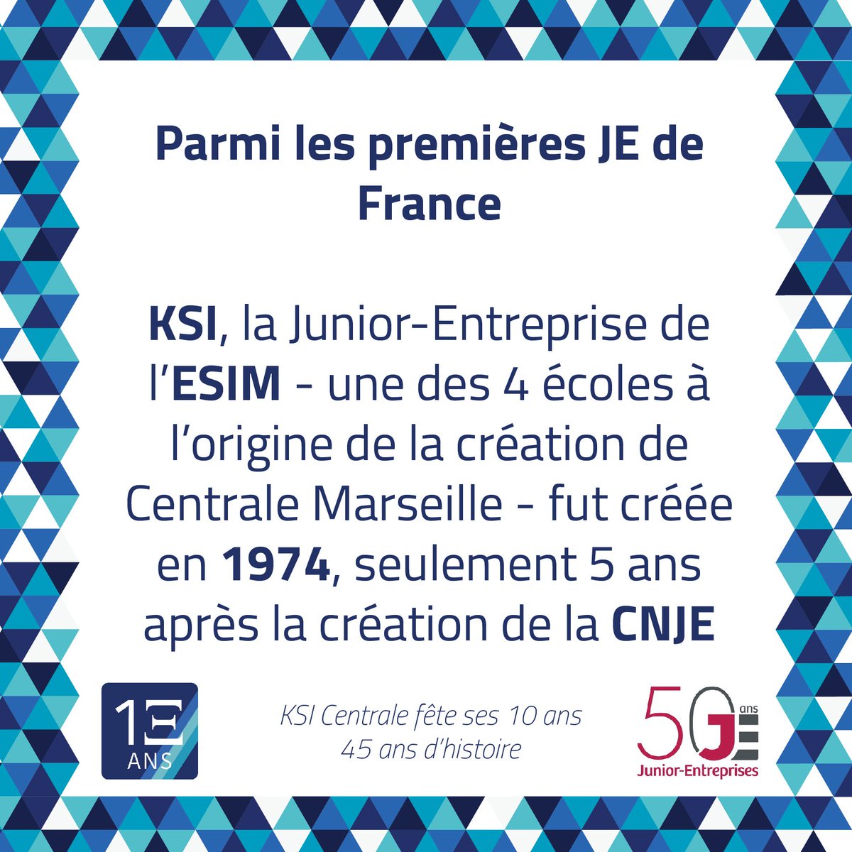L'année 2019 aura été une année symbolique tant pour la <a href="/cnje/">Junior-Entreprises</a> qui fêtait ses 50 ans que pour KSI qui célébrait ses 45 ans d'histoire 🎉 Ce #CNH19 est une belle manière de terminer cette année ❄️

#DEFI12