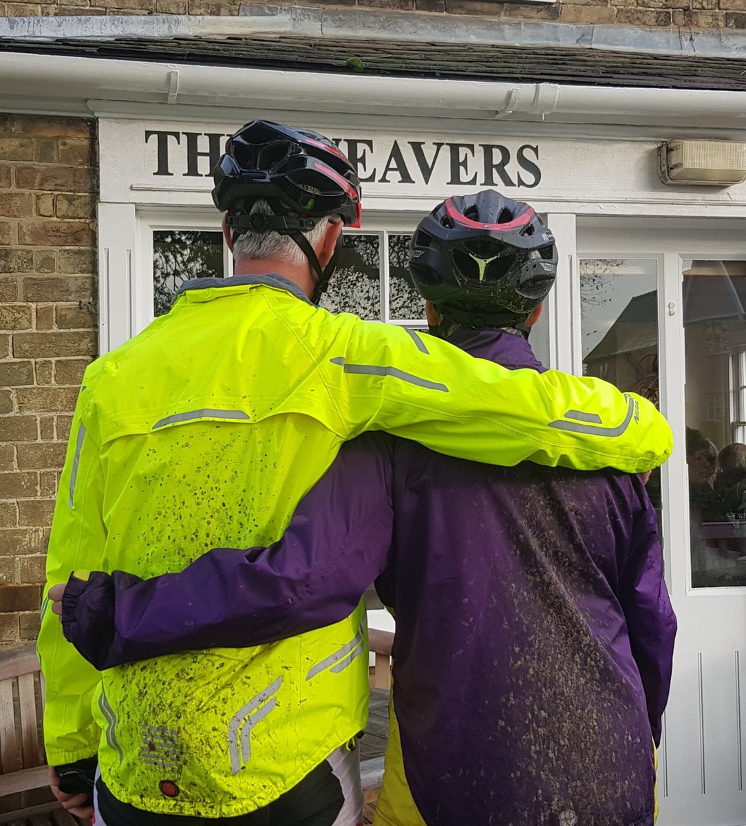 PeterBe1130's tweet photo. A big thank you to @theWeaversPeas for waiving the cost of our lunch and donating the amount to @AlzResearchUK. Guess we should have had the cake too! #muddyride https://t.co/XFMgHQksp8