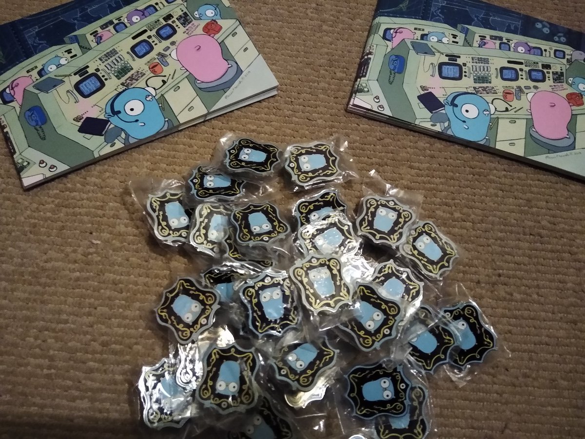 nathj07's tweet image. Thanks to @_myitcv we have cards an pin badges for @golangnortheast on Tuesday to celebrate #golang #golangturnsten #golangturns10 #celebrate