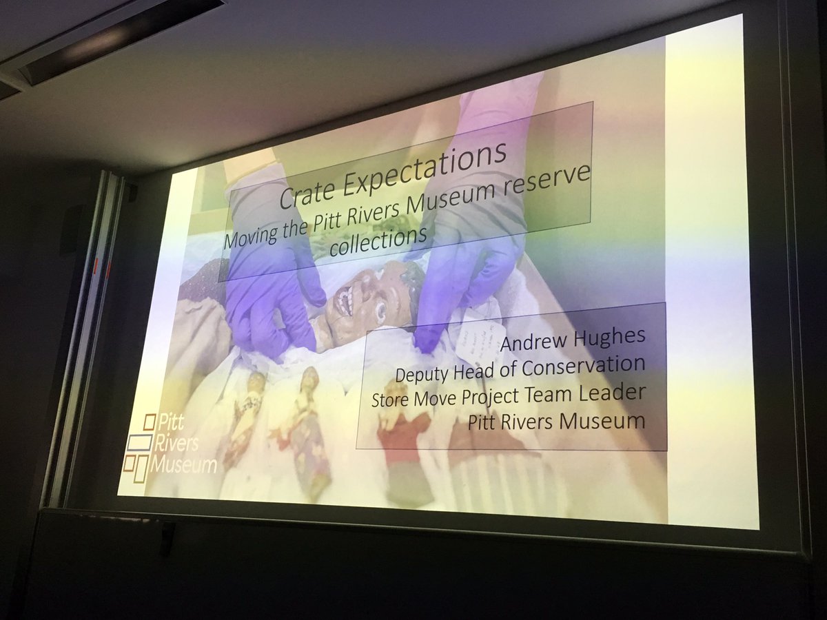 RachelAlmaHowie's tweet photo. Learning about the @Pitt_Rivers collection move #iconstorage2019 https://t.co/qD6vNEAKAI