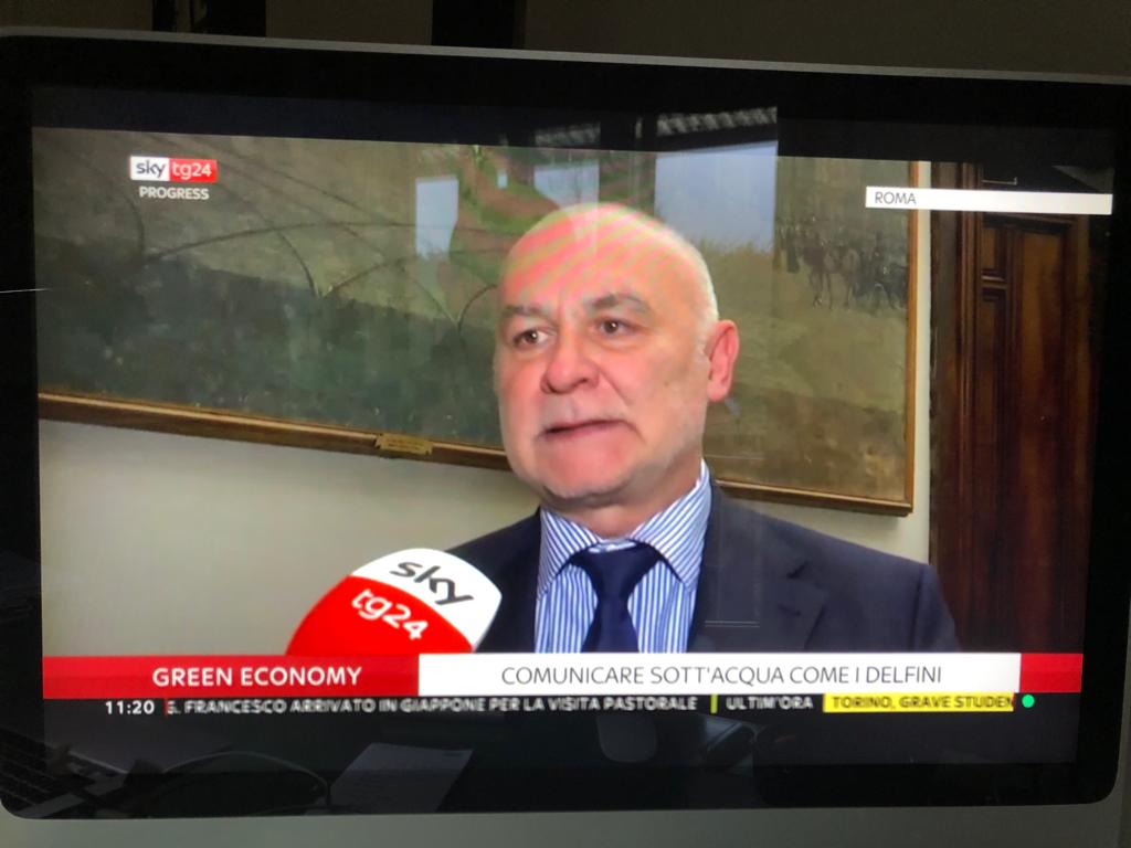 WSENSE_IoUT's tweet photo. Our CEO @emontaldo  has been interviewed by @SkyTG24 during the #wwworkerscamp2019 in the #CameradeiDeputati
The #internetofunderwaterthings rules!!! @CPetrioli @EU_EASME @EU_MARE 
#technology #science #underwater #internet #blueeconomy https://t.co/S5hljZuD5J