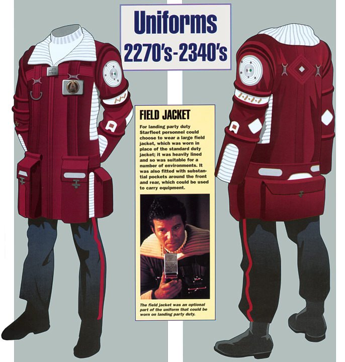 Here you can compare the field jacket of Star Treks first two movies. Remember its the same costume designer in both films, just different visions.