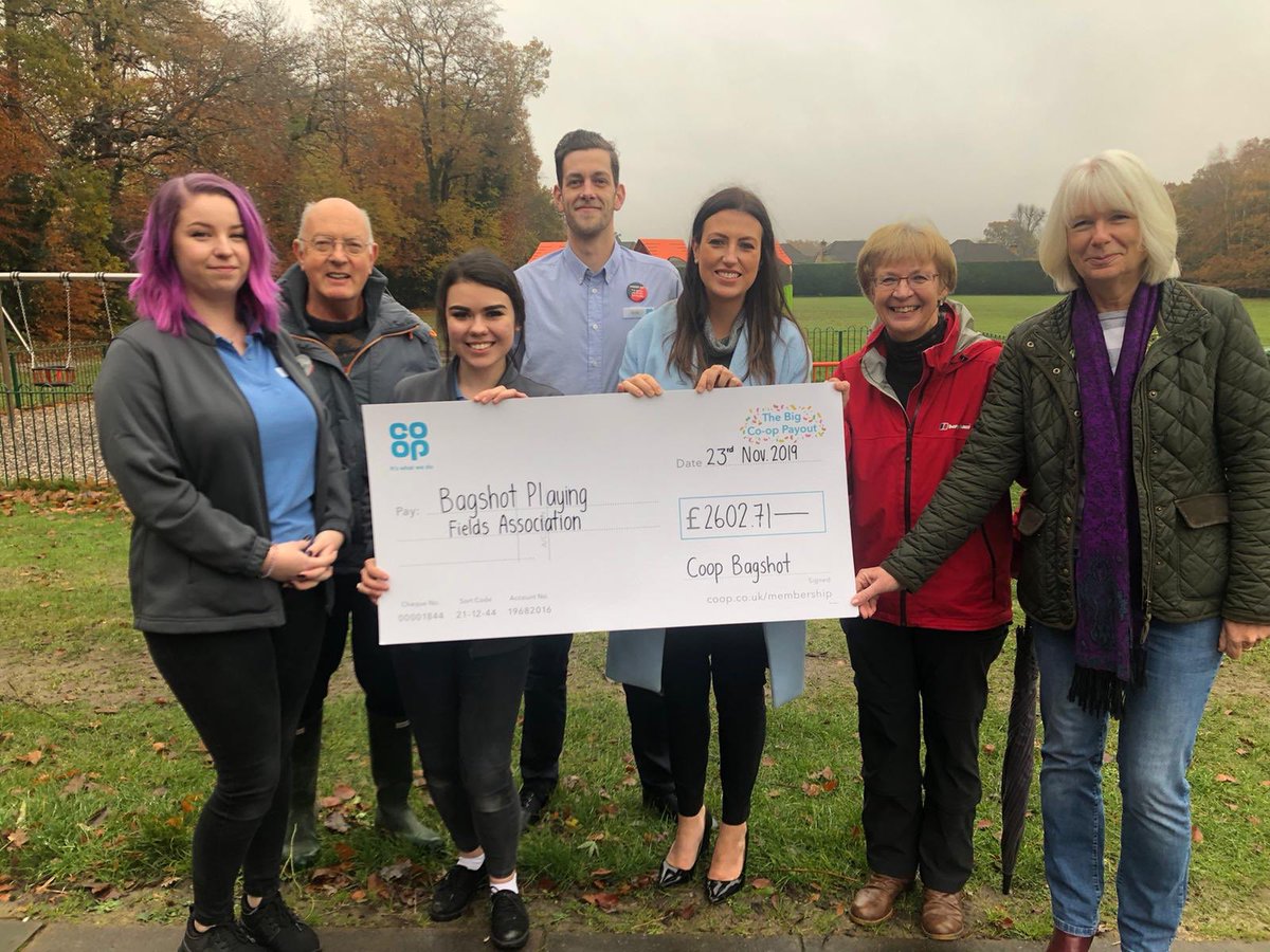 Bagshot playing fields can’t wait to spend their donation on upgrading the facilities for children and adults playing football and tennis! #ItsWhatWeDo
