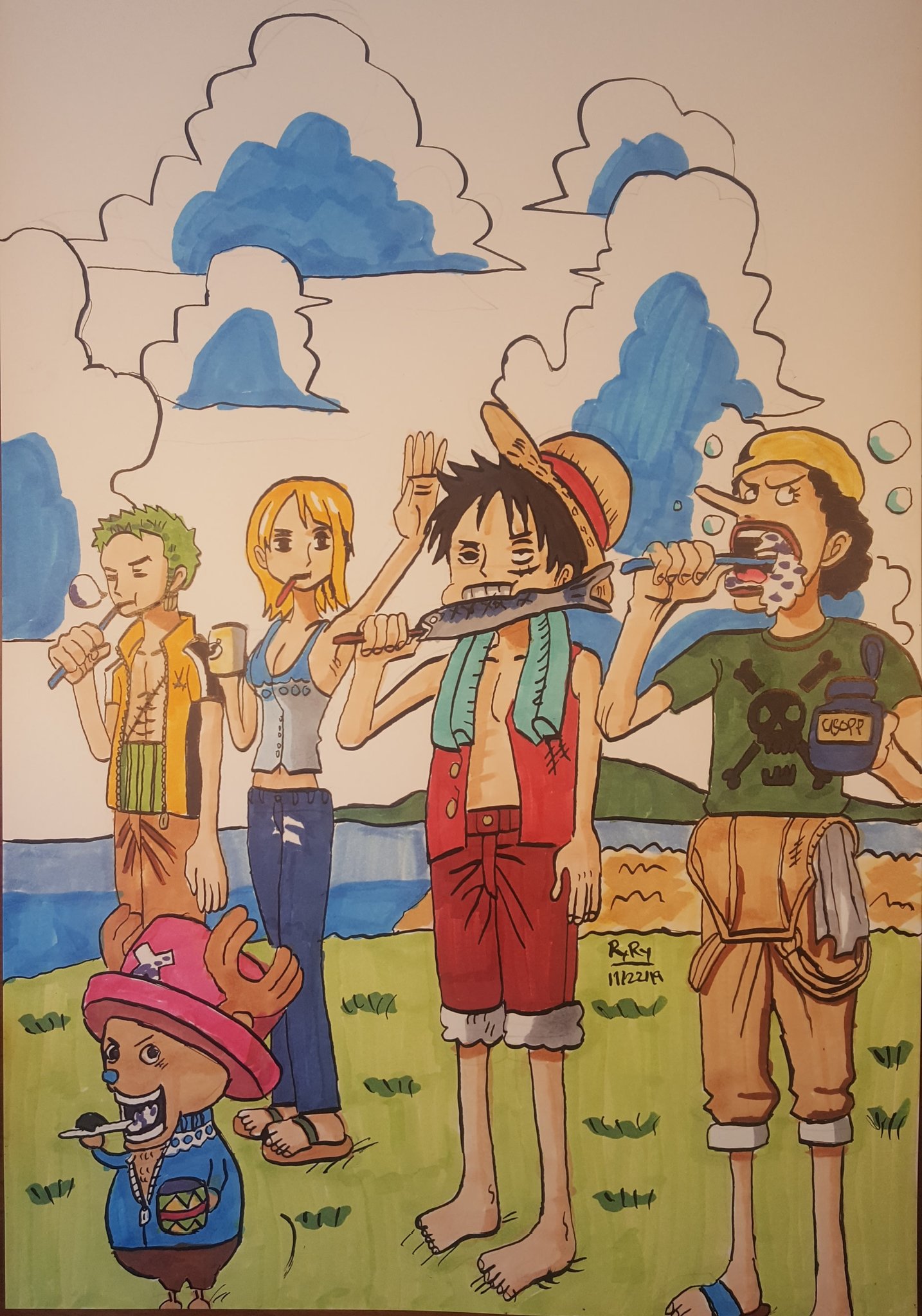 Ryan on X: “Straw Hat Crew Early Morning! #OnePiece #luffy #zoro