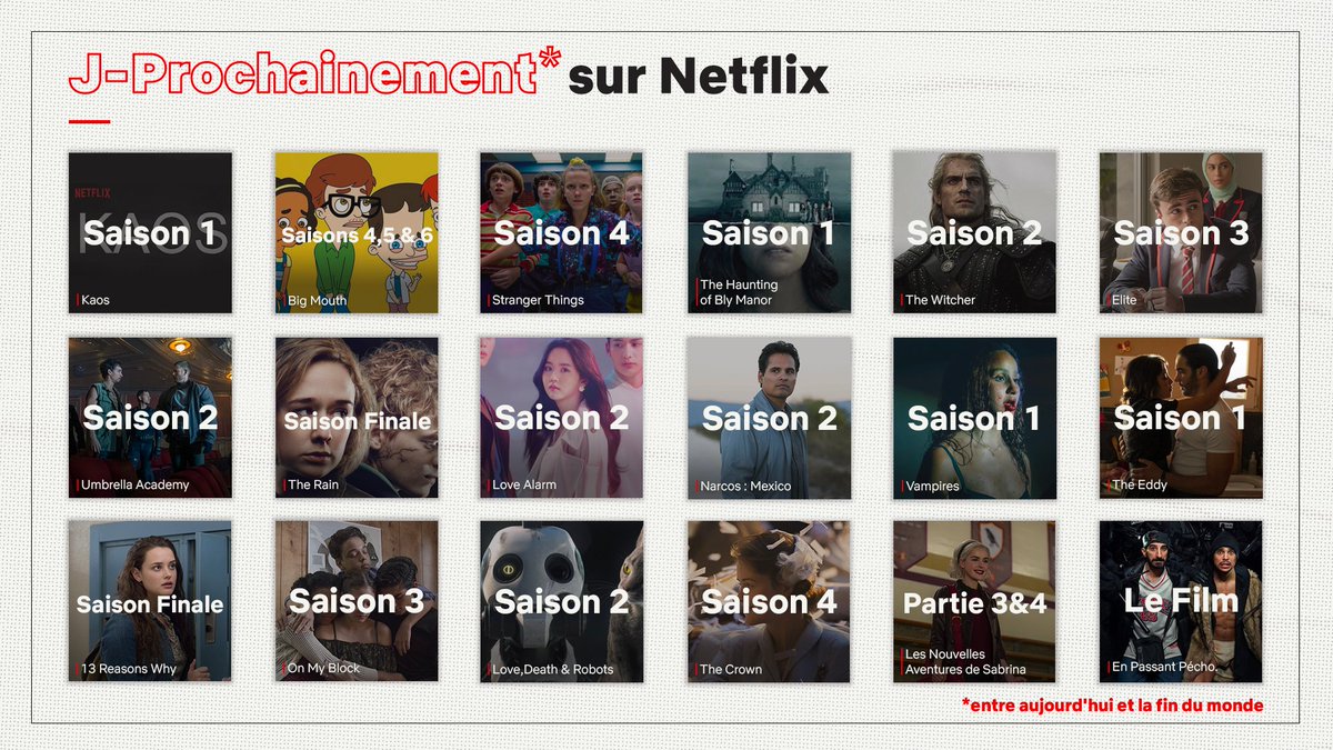 NetflixFR's tweet image. Au moins, tu sais que ça arrive prochainement.