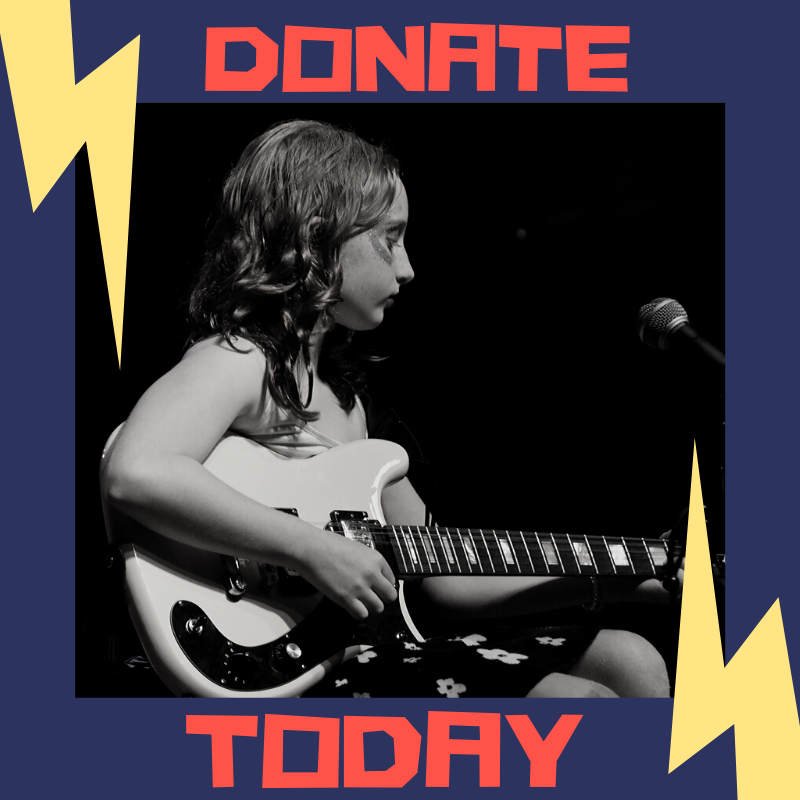 When you donate to GirlsRock NC, you’re helping youth right here in the Triangle learn that their voices are important. Your support keeps the music playing. Thank you!