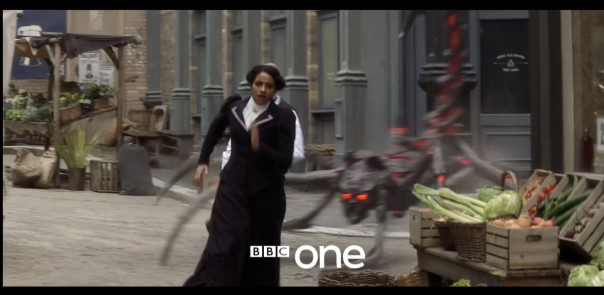 Yaz in period clothing ! Running away from a monster !!! I missed this type of action