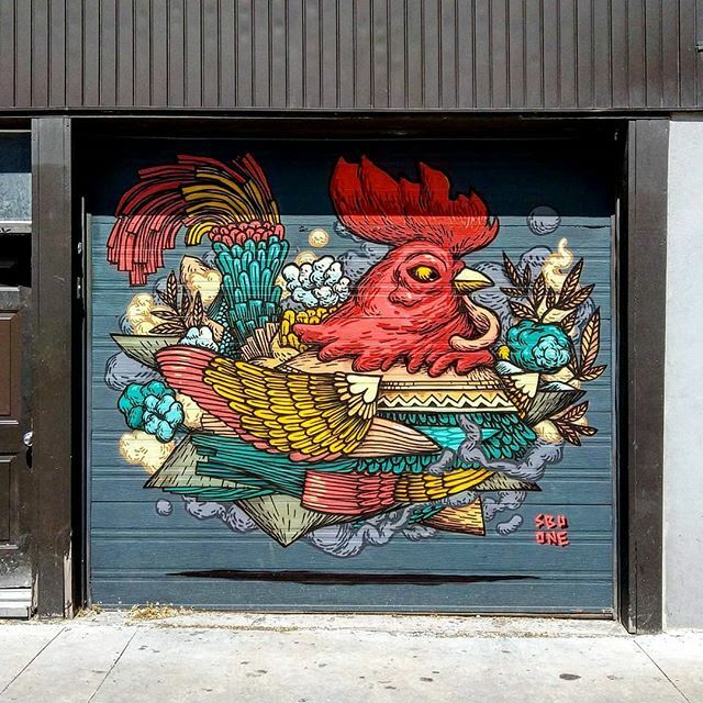 chilledoutco's tweet photo. "Portuguese rooster 2.0" #shutterpiece by @sbuone in #montreal #quebec
#urbanart #streetart #sbuone #colorful #rooster #portugese #portugeserooster #spray #painting #shutter #piece #illustration #animal #canada https://t.co/IONQJ5jVAl https://t.co/ln97wmRPOB