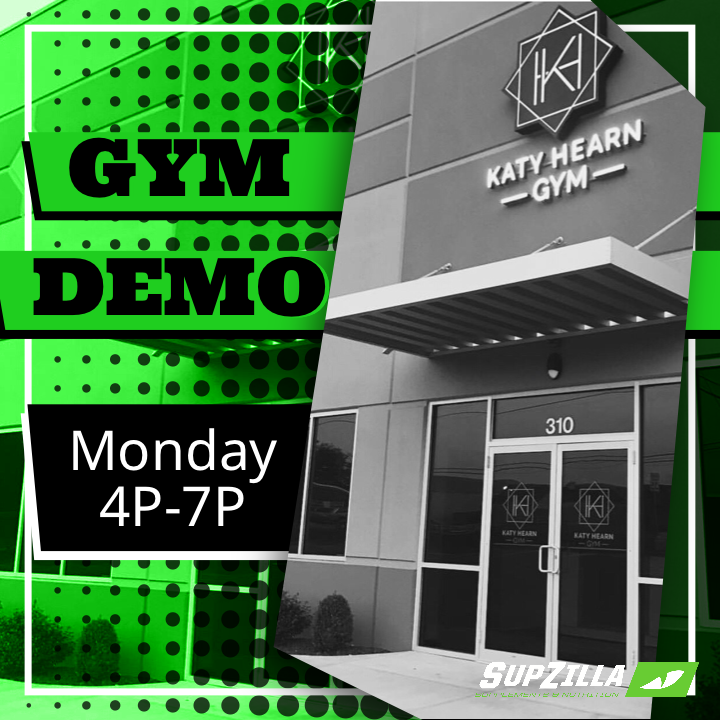 SupZillaClarks's tweet photo. Monday we will be at the Katy Hearn Gym from 4p-7p with Charlie and Julian to sample some great products. Come see us! https://t.co/nOsvs7hnYb