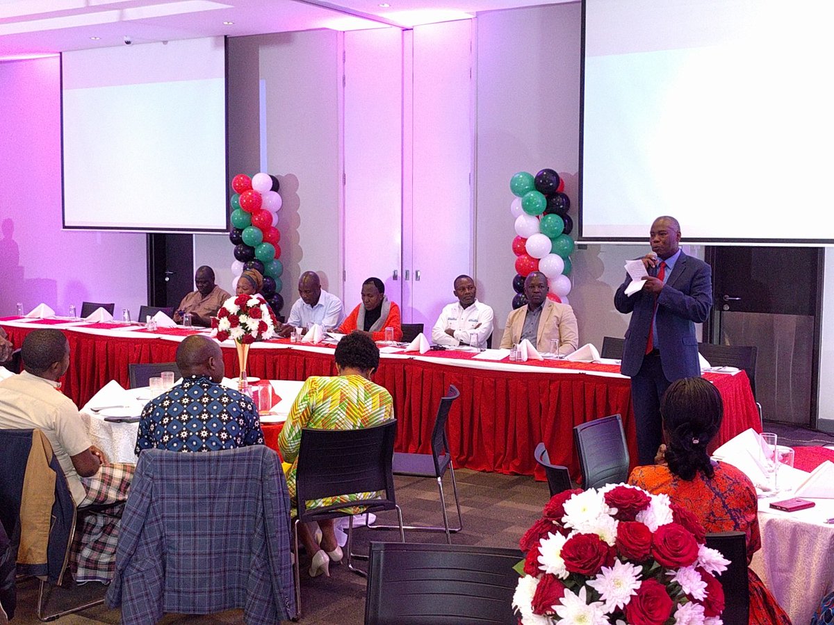 mdichip's tweet photo. Prof. Charles Mayaka giving the #CHSS2019 Program experience on behalf of the Faculty during the graduation dinner https://t.co/BgFc8ss0s4