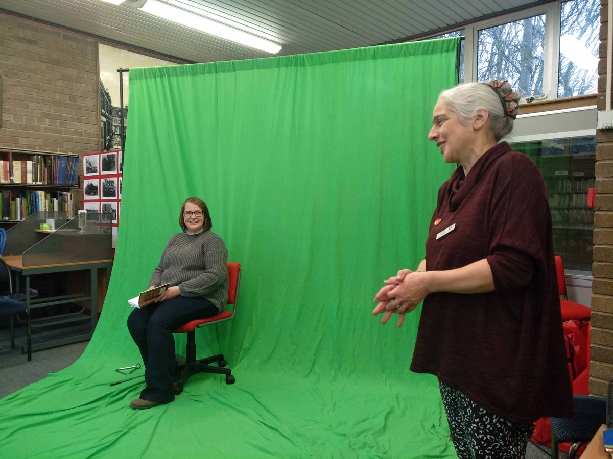 strangelymagic's tweet photo. I had a great day at #MilngavieLibrary's #BookWeekScotland event today celebrating local authors. As well as talking to children and parents about The Boy with the Butterfly Mind, I got to meet lots of talented writers and try out the green screen! @EDLC_Culture https://t.co/GNZEt3AoBf