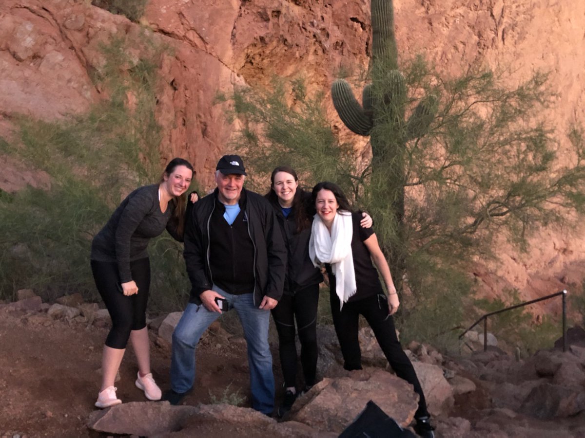 PhamAlise's tweet photo. The GrahamFam had a great time hiking Camelback Mountain before starting another full day at #AHSAZ @GrahamHeadache @paulrizzolimd @majones16 @obegassededhaem https://t.co/4qcCmek3EW