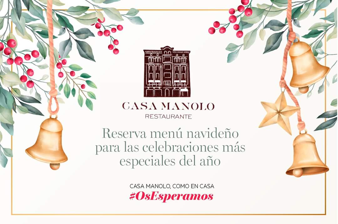 casa_manolo's tweet photo. 🎄ADELÁNTATE A ESTA #NAVIDAD2019🎄| Reserva YA MISMO tus comidas o cenas de empresa en #CasaManolo. El mejor ambiente, la discreción de sus salones, distintos MENÚS y una atención personalizada. 

Llama y pregunta por tu fecha... ¡¡no te quedes sin tu mesa!!

☎️ 948 22 51 02. https://t.co/qQ0ulgcxB5