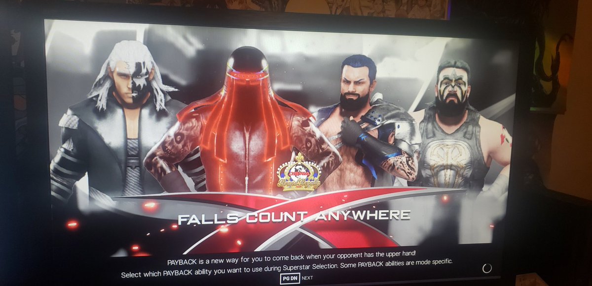Sirgrogshire's tweet photo. Thinking of revamping the #DSWA and streaming that for awhile! Been working on updating some wrestlers looks and names and so far they have turned out pretty good. Who do you want changed? Have a suggestion or color scheme? Put it in the comments. Here are 4 revamps! https://t.co/KOaNjv5Pvx
