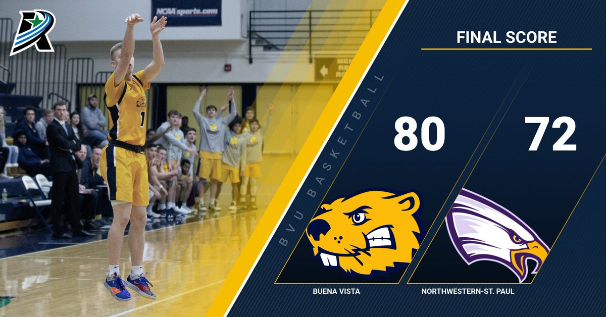 BVUMBasketball's tweet photo. ▫️🔹FINAL SCORE🔹▫️
A hard fought game for the Beavers! 
Lead stats: 
Timothy Jeffries - 26 points 
Noah Schmitt - 9 Rebounds
Lincoln Rock - 5 assists https://t.co/VH8QnVBbdW