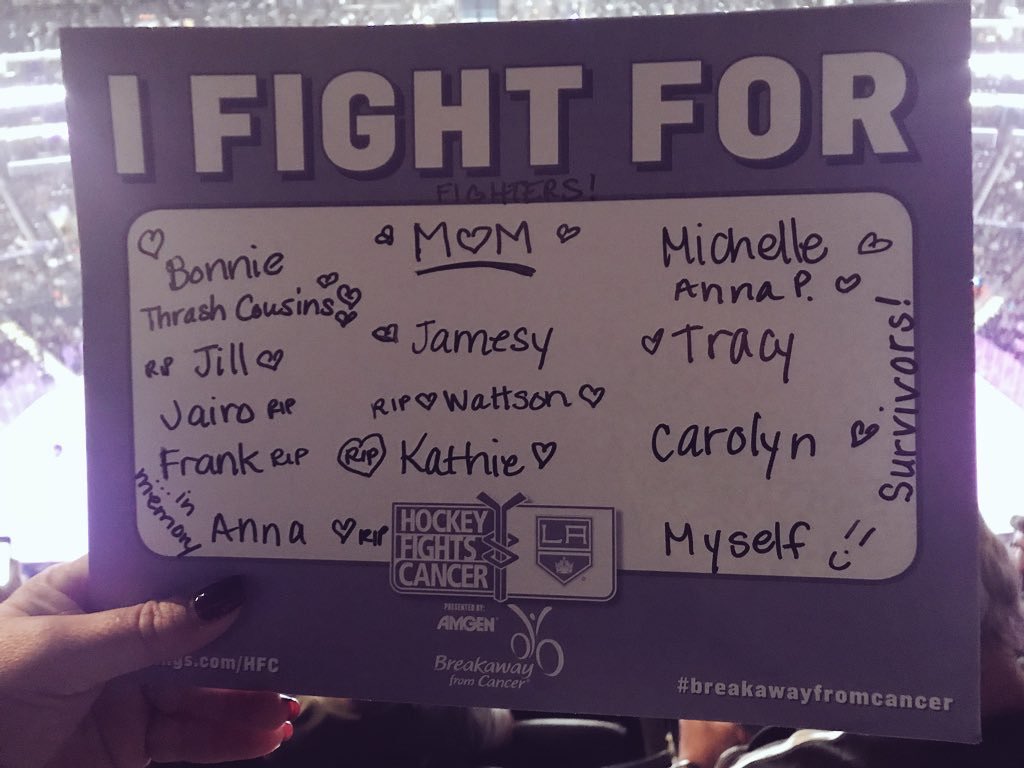 GoKingsGoJen's tweet photo. @tribune_hockey I fight for everyone facing cancer! ๐@LAKings #hockeyightscancer #kingsfcancer #nuketheleauk #survivor #savethetatas https://t.co/lJCUr3pxEY