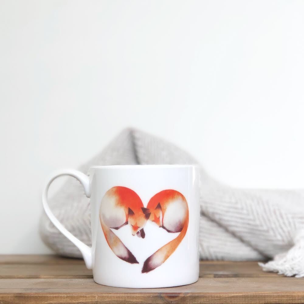 Will be stocking up on plenty of mugs and getting ready for markets over the weekend. These #fox mugs are available in my Etsy shop 🦊 #foxlover