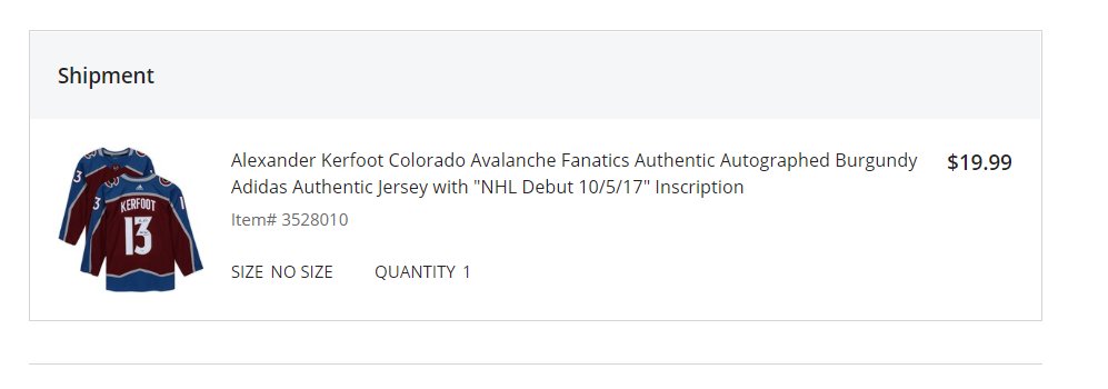 kerfoot signed jersey