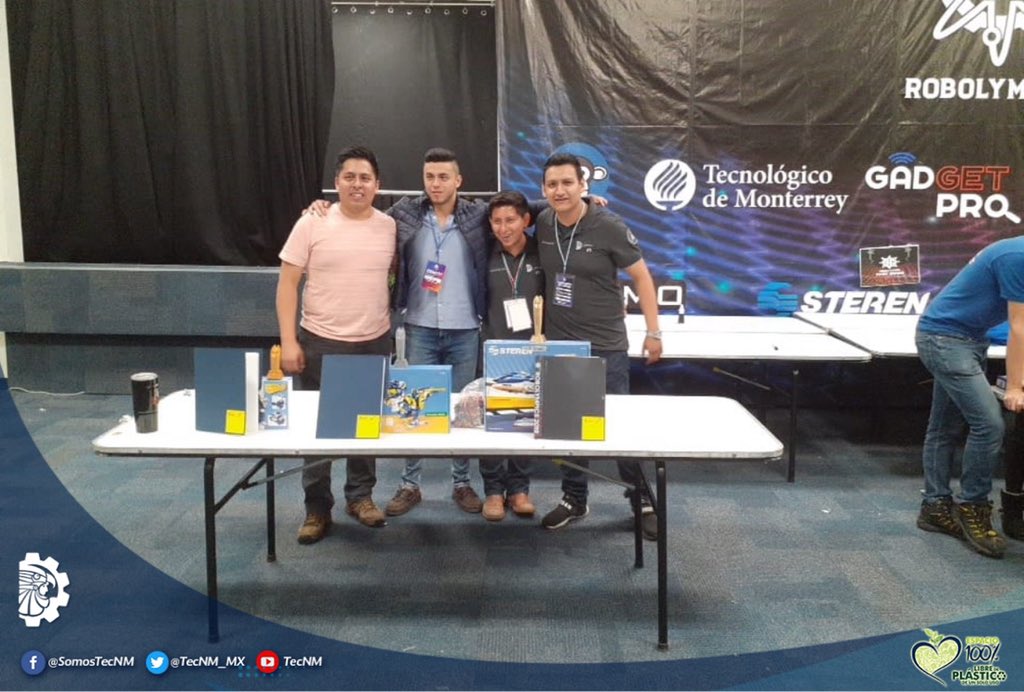 TecNM_MX's tweet image. #OrgulloTecNM
Siete equipos de estudiantes del #TecNM campus Poza Rica, destacaron con ocho primeros lugares en el evento ROBOLYMPICS 2019, del Tecnológico de Monterrey, campus León, Guanajuato.