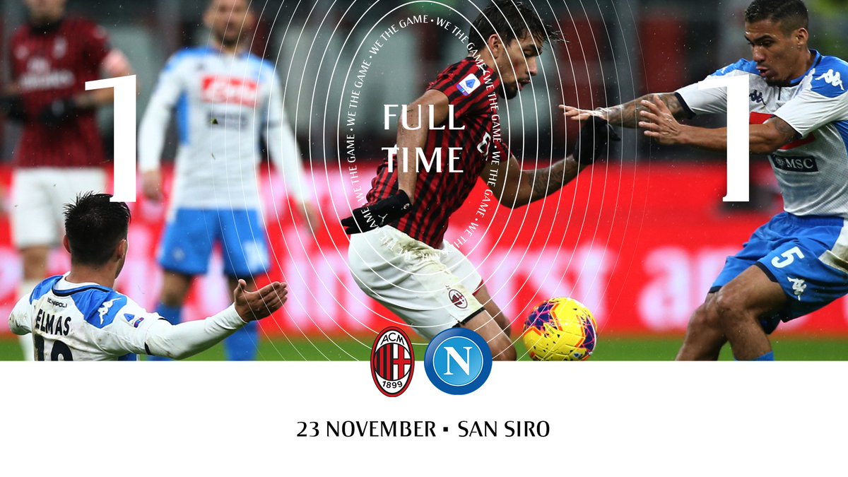 We have to settle for a draw at San Siro 👊🏻

Succede tutto nel primo tempo: a San Siro è 1-1 👊🏻

#MilanNapoli #SempreMilan