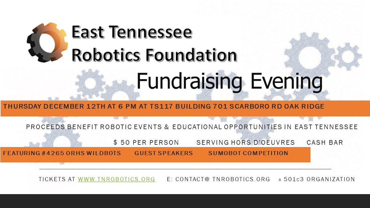 frc4265's tweet photo. We've got a party to attend!  Join us @Ts117coworking for a great Evening. Dec 12 at 6 pm. Tixs at https://t.co/bRjkKMeJ2O https://t.co/f4QGOAtrs5