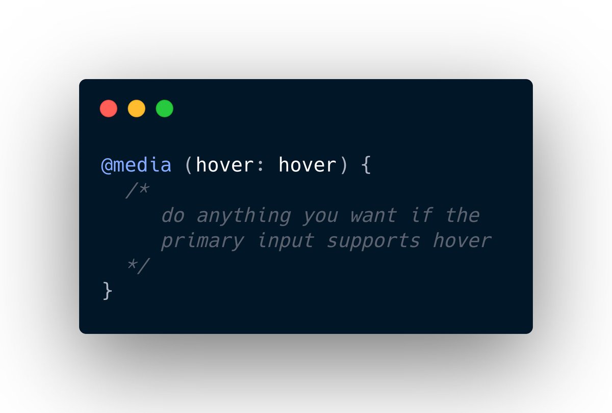 Hover media query