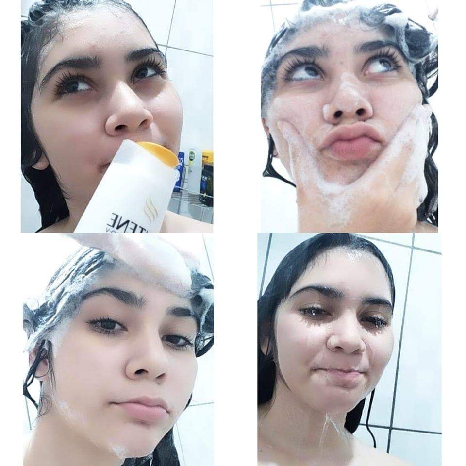 ClarissaYorke's tweet photo. "Não pode lavar o cabelo de noite pq faz mal"

Eu 23:50 da noite: https://t.co/VOmJnkUzs9