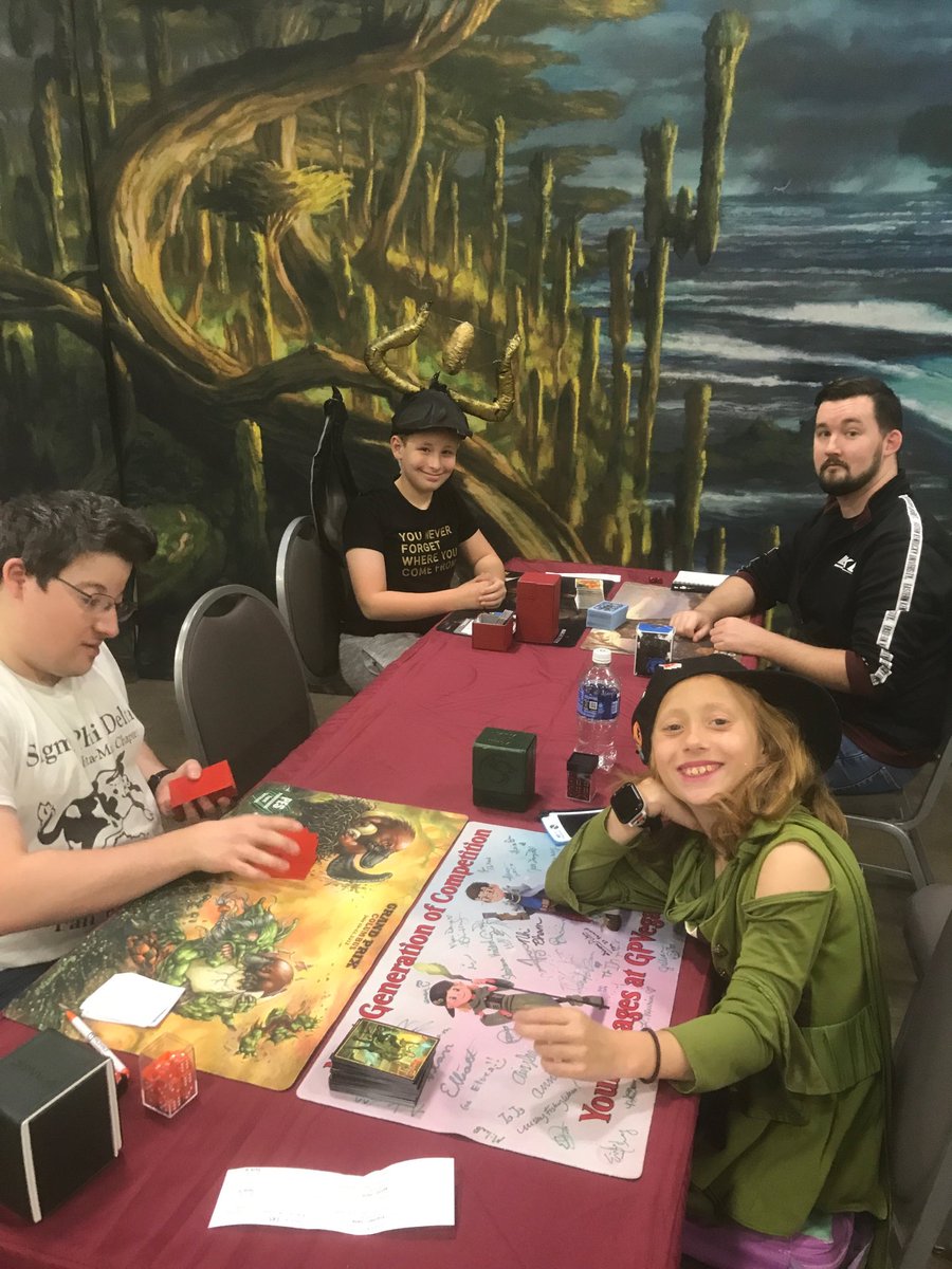 MannyBolas's tweet photo. Excited to play against @El_Shoopacabra in a Round 5 feature match with my friend @DanaFischerMTG in her feature next to me! #GPColumbus #MTGCOL  #MTGColumbus @wizards_magic @CFBEvents @ChannelFireball https://t.co/9i98aXKdHi