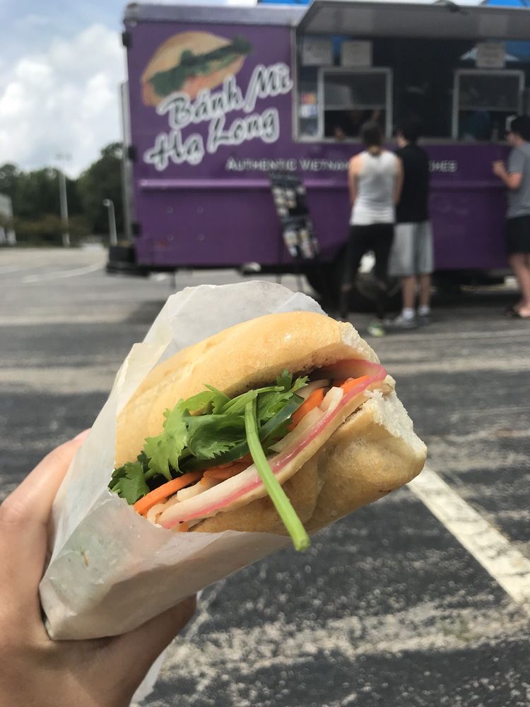 Authentic Vietnamese Banh Mi on a freshly baked crispy and flaky baguette.
We are open tomorrow Sunday 11/24
1300 Buck Jones Rd..
11am-4pm or until sold out
Photo by Hwang K.

#banhmi #raleighnc #carync #wraloutandabout #raleighfoodie #raleighfoodies