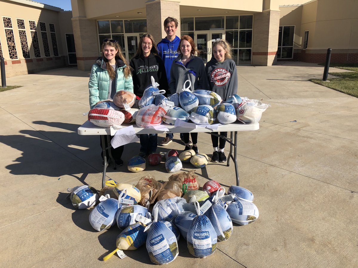 SkuttCatholic's tweet photo. Operation Others collecting turkeys today. Another example of  SkyHawks “making a difference” in the community! https://t.co/BDSJOK97uG