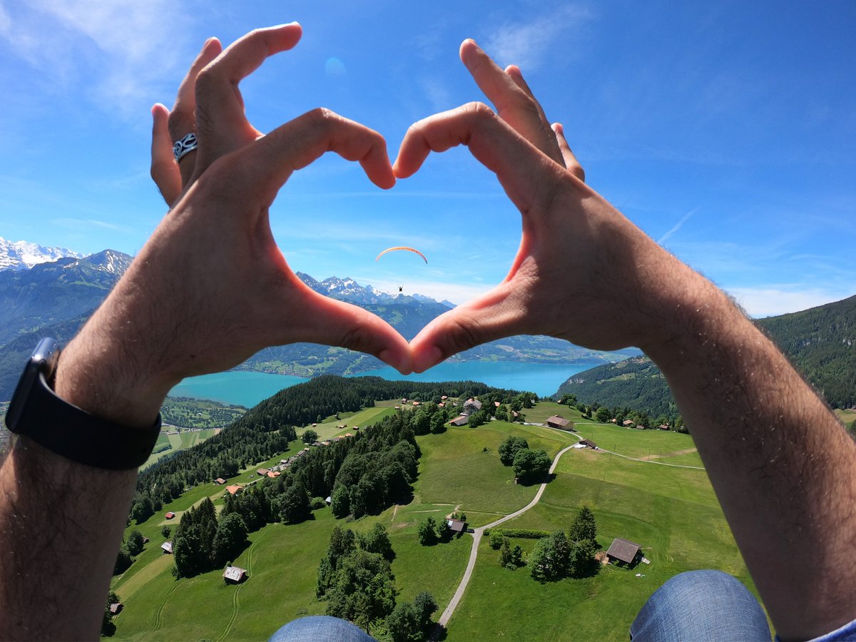 AlpinAir's tweet photo. Have a lovely #weekend everyone!
We definitely will because we do what we #love! 😍
Real #paragliding ❤️🧡💛💚💙💜🖤❤️

https://t.co/KzYruMPBbh

#interlaken #switzerland #travel #adventure #amazing https://t.co/0O3PDQ0JFr