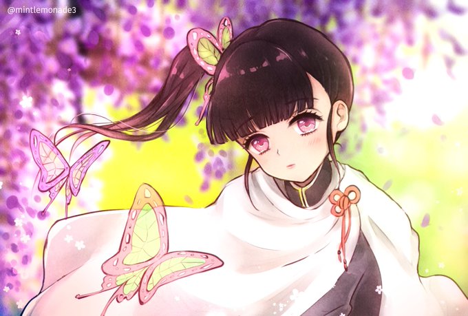 mintさんがTwitterに投稿した栗花落カナヲ(鬼滅の刃)のイラスト。
