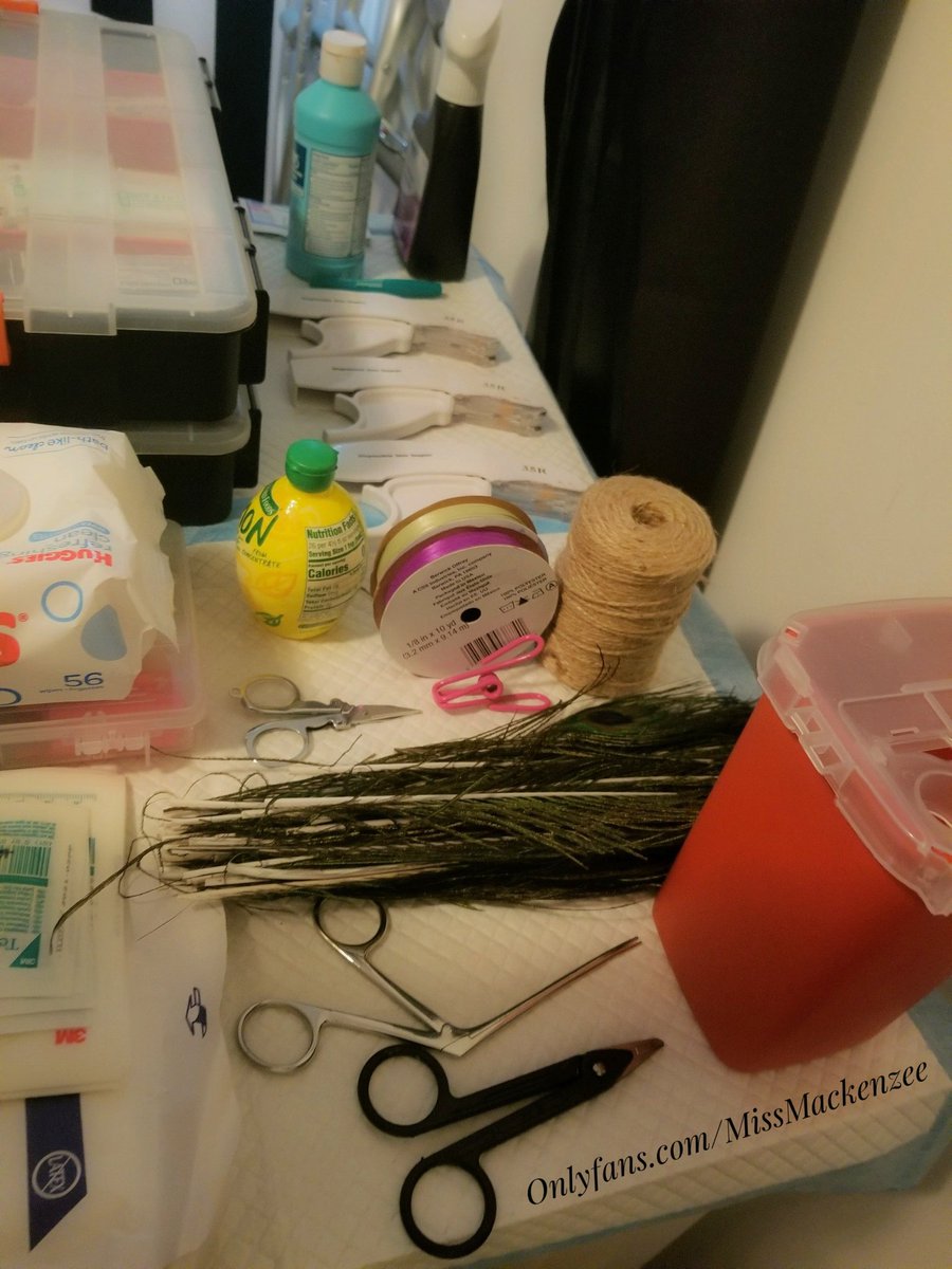 MissMackenzee's tweet photo. This is My set up for a medical session I'm about to do.
#medicalplay #medicalfetish #nurseplay #needleplay #urethralsounding #salineinfusion #medicalstaples #playpiercing #creativeDomme https://t.co/PaGfI91Up5