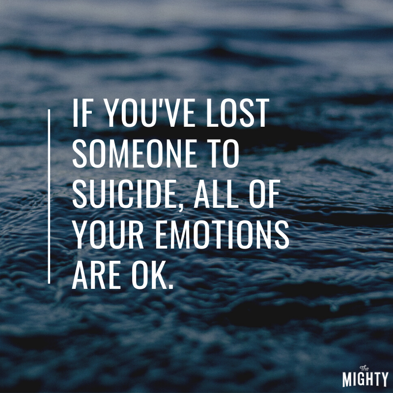 TheMightySite's tweet photo. From sadness, anger and confusion, grieving a suicide is complicated. 

Here's your reminder that it's OK to honor all of your feelings this International Suicide Loss Survivor Day. 

RT to let other survivors know they're not alone. #SurvivorDay https://t.co/ey9rJYDhRa
