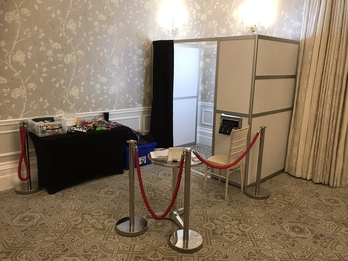 soundwave1999's tweet photo. Photobooth up and ready for Victoria &amp; Sam’s wedding at Clevedon Hall today https://t.co/TjjDAgwpYc