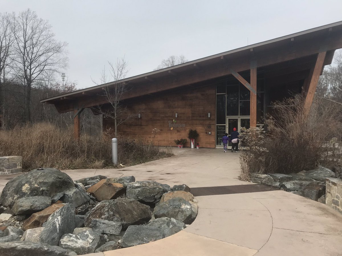 Located in Howard County, Maryland right off 32. Beautiful, green building with composting centers, oyster shell recycling center, green roof, geothermal heat/cool, solar panels, rain gardens and 18 acres of trails. Affordable cost to enter (5$ for adult, 3$ kids). – at  Robinson Nature Center