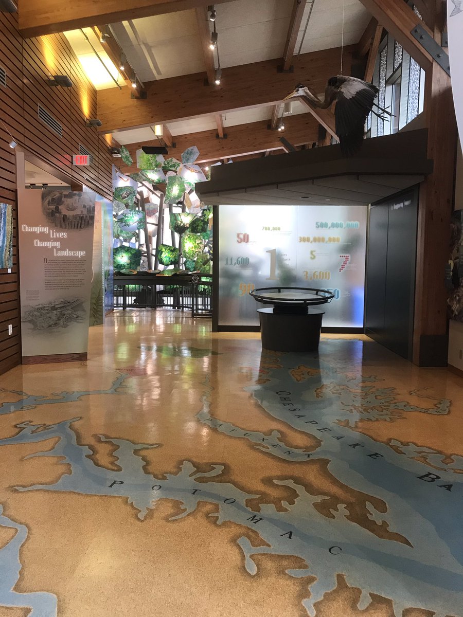 Several incredible exhibits. This one promoting stewardship of the Chesapeake Bay through interactive educational materials designed to showcase life of humans plants and animals who rely on the Bay for life. – at  Robinson Nature Center