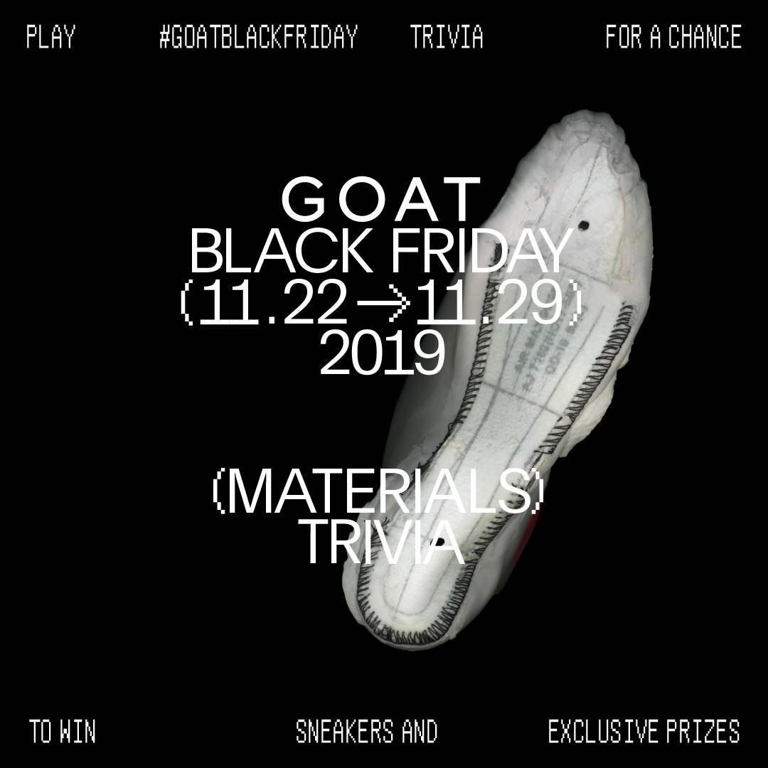 MINDSCAPELA's tweet photo. Test your sneaker knowledge and join me in playing #GOATBlackFriday trivia! https://t.co/XqzYO8jqos https://t.co/t6dM0L74Ld